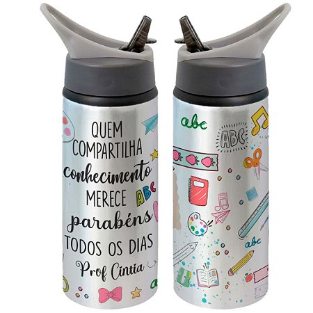 Garrafa Squeeze Presente Professor(a) Abc Maternal
