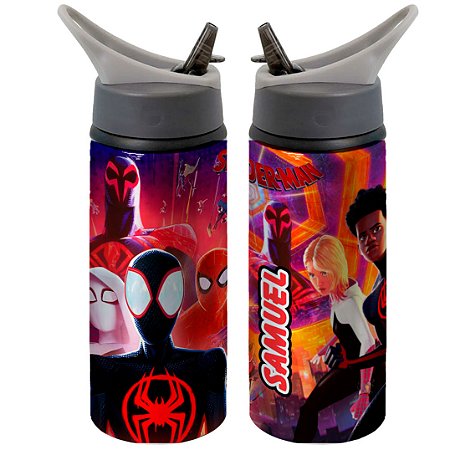 Garrafa Squeeze Homem Aranha Através Do Aranhaverso