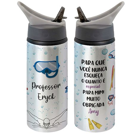 Garrafa Squeeze Profissão Professor de Natação