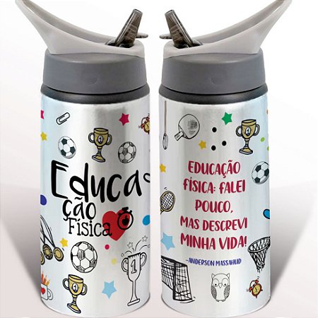 Garrafa Squeeze Educação Física Profissão Com Brasãoão