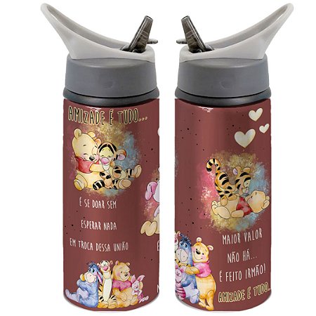 Garrafa Squeeze Amizade Especial Turma do Ursinho Pooh