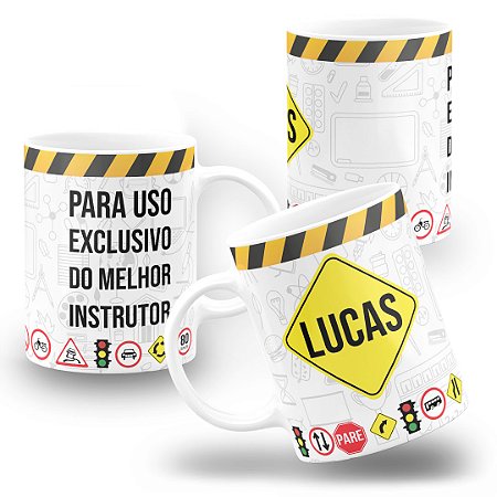 Caneca Instrutor de Trânsito Sua Competência É Fundamental
