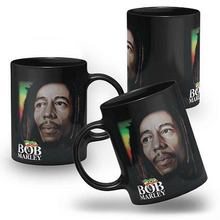 Caneca Bob Marley 100% Preta