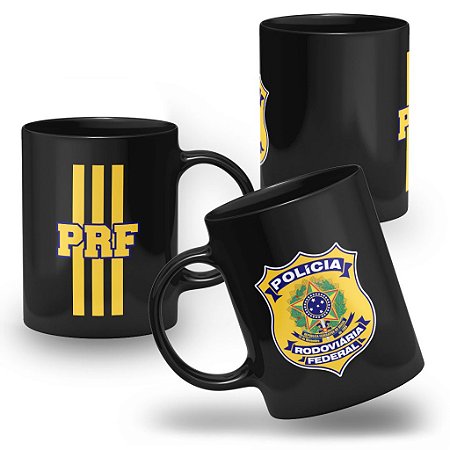 Caneca Polícia Rodoviaria Federal 100% Preta