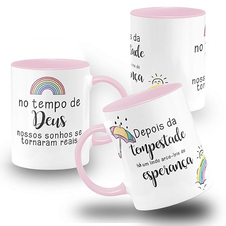 Caneca Depois da Tempestade há um Lindo Arco-Íris de Esperança