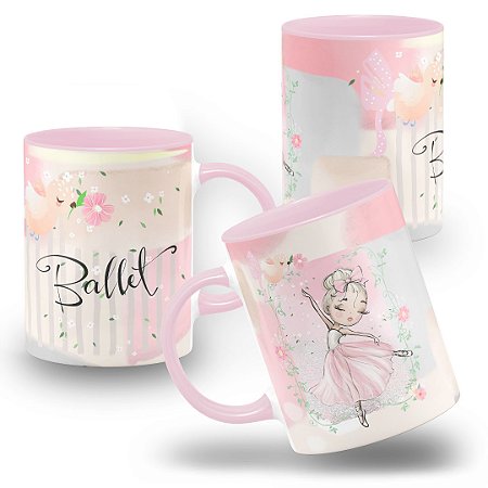 Caneca Bailarina Ballet Presente Professora Aquarela