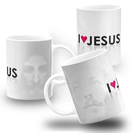 Caneca Religiosa Eu Amo Jesus