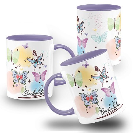 Caneca Borboletas Coloridas