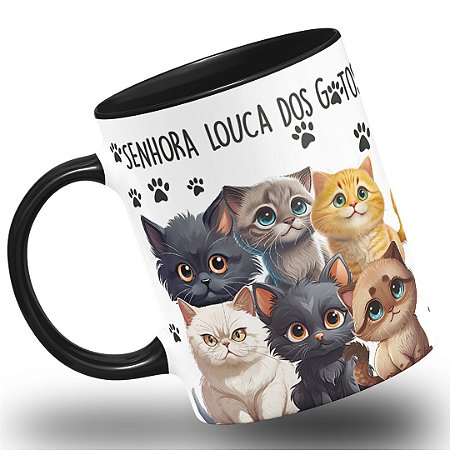 Caneca Senhora Louca dos Gatos