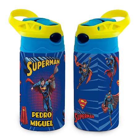 Garrafa Superman Herói Térmica Bico de Silicone
