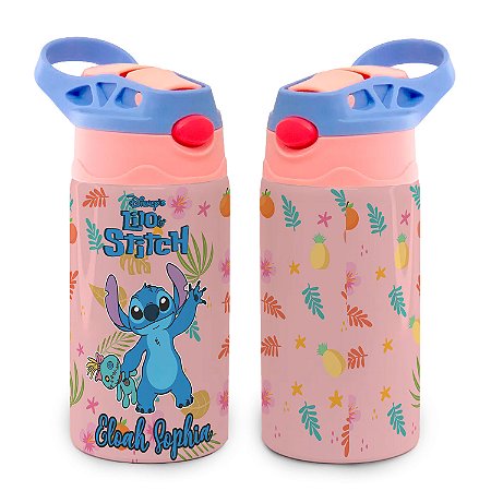 Garrafa Stitch Térmica Bico de Silicone com Nome