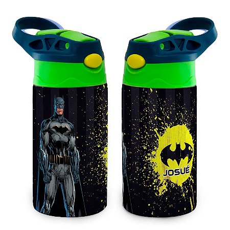 Garrafa Batman Boneco Térmica Bico de Silicone com Nome