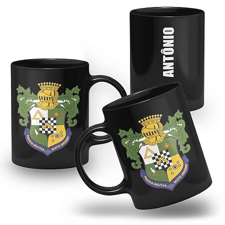 Caneca Polícia Militar do Estado do Mato Grosso 100% Preta