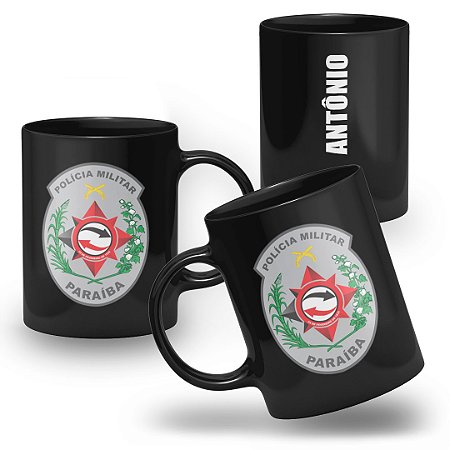 Caneca Polícia Militar do Estado de Paraíba 100% Preta