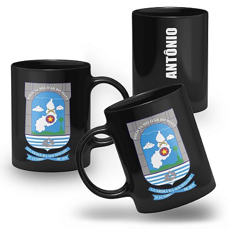 Caneca Polícia Militar do Estado do Piauí 100% Preta