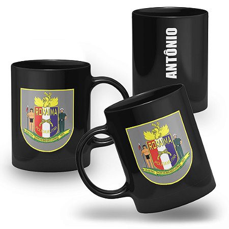 Caneca Polícia Militar do Estado de Roraima 100% Preta