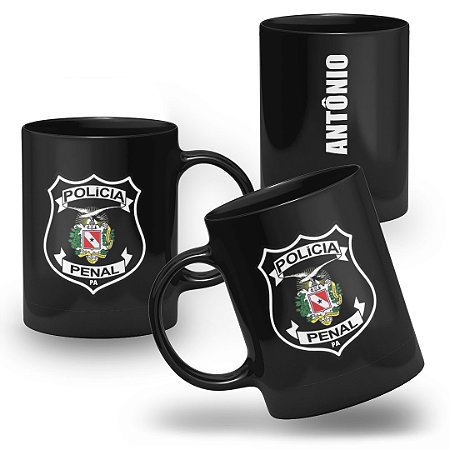 Caneca Polícia Penal do Estado do Pará 100% Preta
