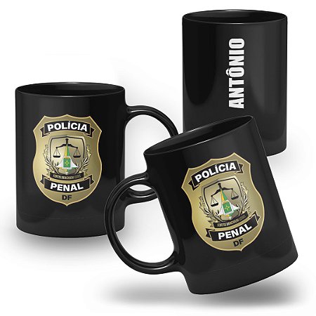 Caneca Polícia Penal do Estado do Distrito Federal 100% Preta