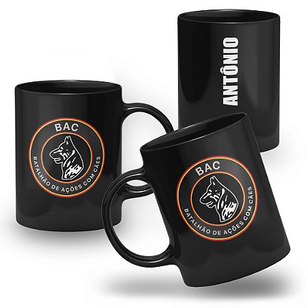 Caneca Operações Especiais do Rio de Janeiro Bac 100% Preta