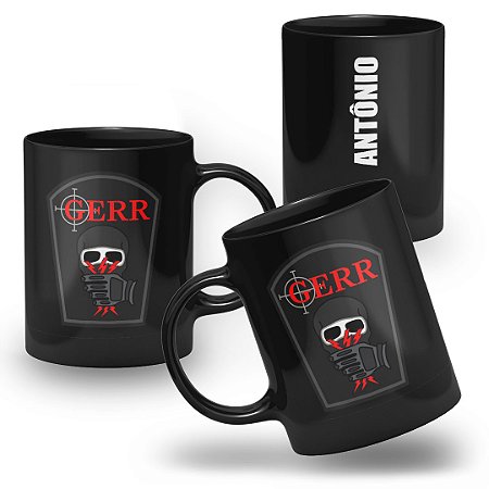 Caneca Operações Especiais de São Paulo GERR 100% Preta
