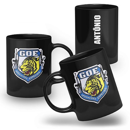 Caneca Operações Especiais de São Paulo GOE 100% Preta
