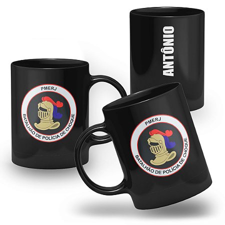 Caneca Operações Especiais do Rj Policia de Choque 100% Preta