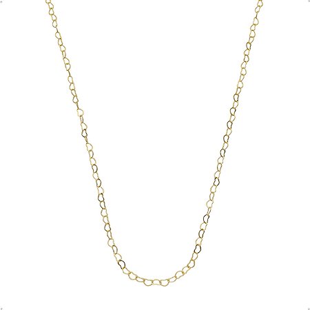Choker Corrente Coração Delicado Banhado a Ouro 40cm