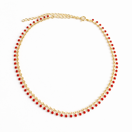 Choker Corrente de Estrela Delicado Banhado a Ouro 18k