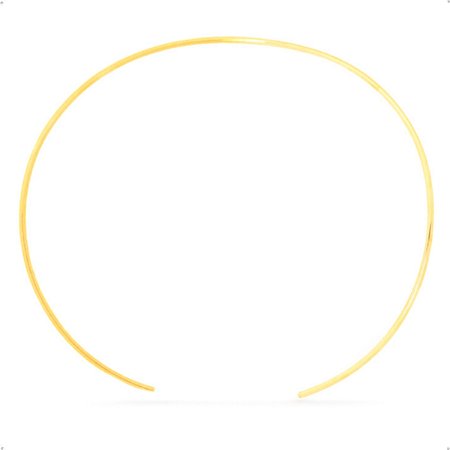 Gargantilha Aro Liso Banhada a Ouro 18k Luxo