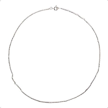 Corrente Veneziana 8x4 Banhado Em Ródio Branco- 45cm