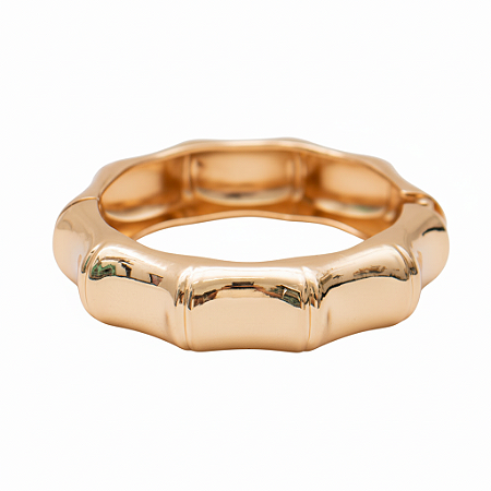 Bracelete Feminino Moderno Grosso Banhado Ouro Mola