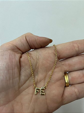 Pulseira Fé Banhado Em Ouro 18K Moderna