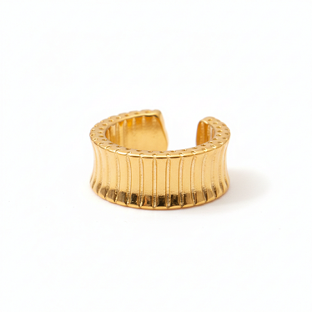 Brinco Piercing Fake Frisado Banhado a Ouro 18k