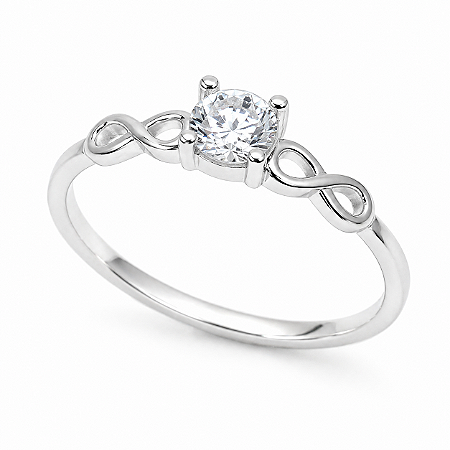 Anel Moissanite 4.0mm Solitário Prata 925 Maciça Com Certificado