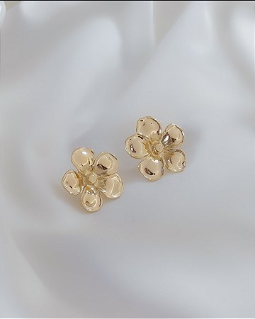 Brinco Flor dourada M