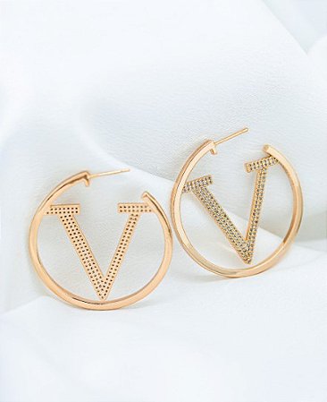 Brinco Argola Valentino Dourado