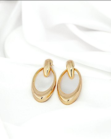 Brinco Base Gota Lisa Oval