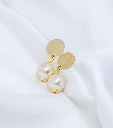 Brinco Redondo Liso + Pérola
