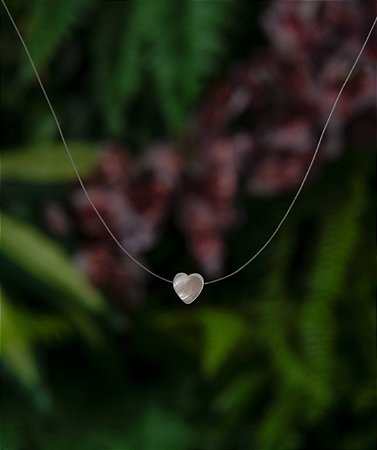 Cordão Coração Dourado Nylon