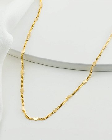 Tornozeleira Coração Dourado