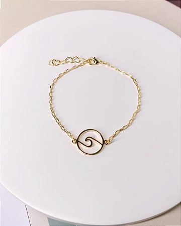 Pulseira Medalha Onda do Mar Vazada
