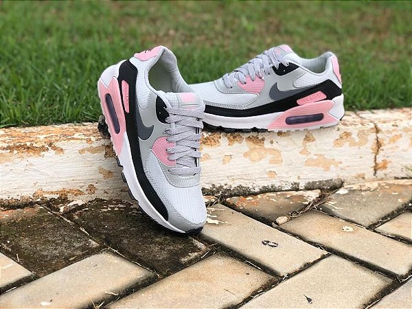 tenis nike air max cinza e rosa