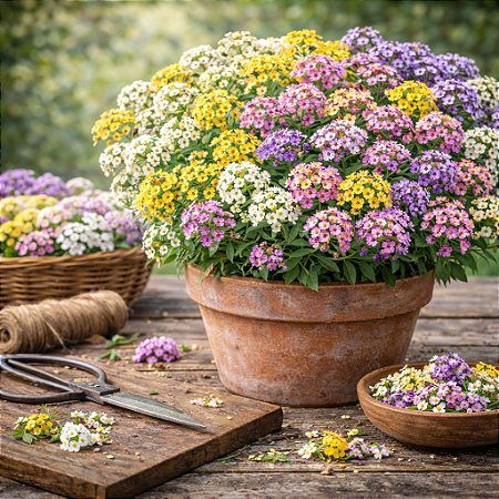 Alyssum Sortido - Flor De Mel: 20 Sementes