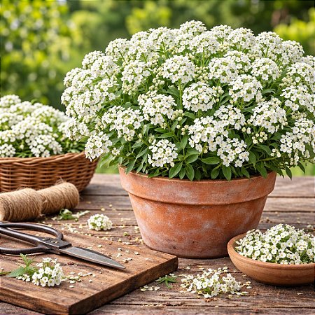 Alyssum Branco - Lobularia maritima: 20 Sementes