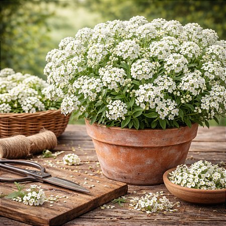 Alyssum Branco - Lobularia maritima: 20 Sementes