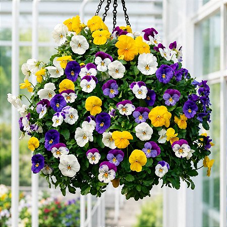 Amor Perfeito Mini Scotch Sortido - Viola cornuta: 15 Sementes
