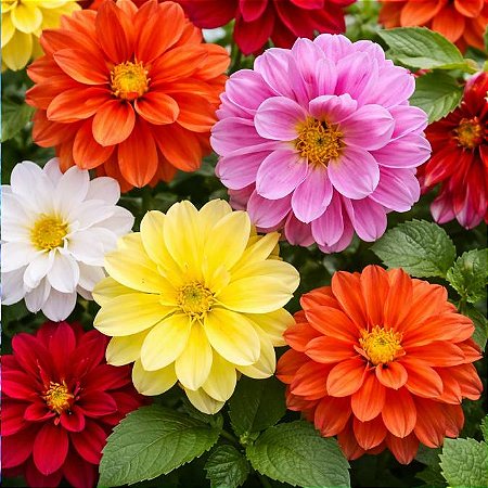 Dália Dobrada Sortida - Dahlia pinnata - 15 Sementes