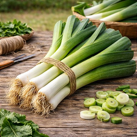 Alho Poro - Allium porrum: 50 Sementes