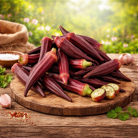 Quiabo Roxo: 10 Sementes