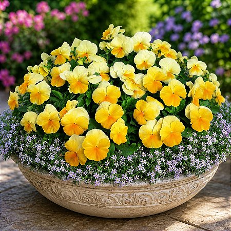 Amor Perfeito Amarelo Ultimate Beacon - Viola tricolor: 15 Sementes